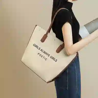 红蜻蜓 度假风大容量百搭托特包设计夏天女包 牛皮 手提包腋下包单肩包 女款 棕色/黑色