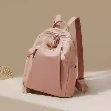 红蜻蜓 简约百搭实用大容量日常 织物 双肩包 常规 女款 黑色/卡其色/粉红色