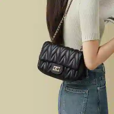 Red Dragonfly Quilted Leather Bag