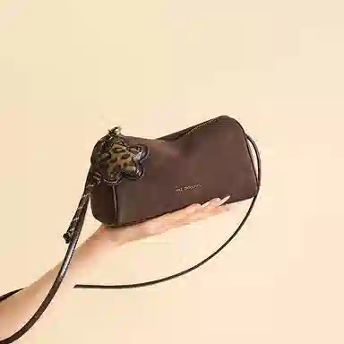 红蜻蜓 简约设计复古通勤 合成革 单肩包 常规 女款 咖啡色