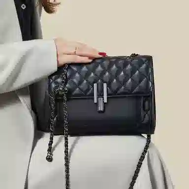 Red Dragonfly Quilted Leather Bag