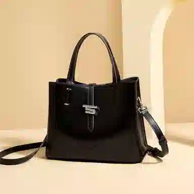 红蜻蜓 大容量休闲上班通勤水桶包  牛皮  手提包斜挎包单肩包 常规 黑色/咖啡色