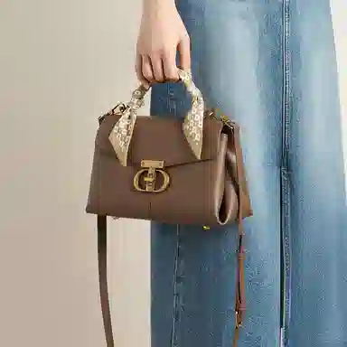 红蜻蜓 优雅复古时尚气质妈妈百搭高级感通勤 牛皮 单肩包斜挎包手提包 女款 多色