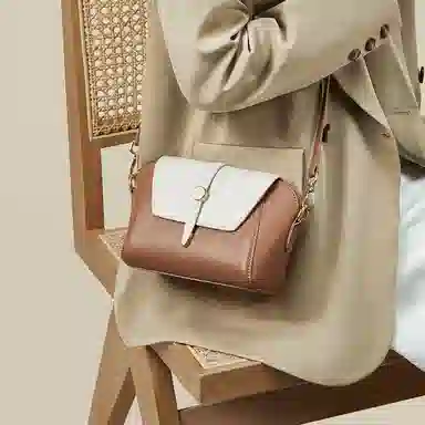 红蜻蜓 包包女包牛皮斜挎单肩包休闲百搭