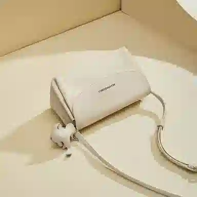 红蜻蜓 时尚真皮小众百搭通勤 牛皮 单肩包 女款 米白色/杏色/黑色