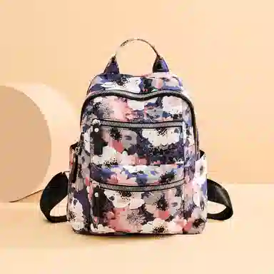 红蜻蜓 涂鸦印花大容量通勤出游书包 织物 背包双肩包 常规 男女同款情侣款 多色