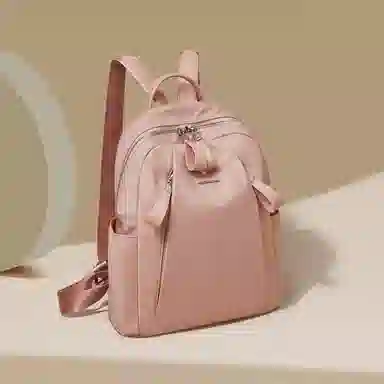 红蜻蜓 简约百搭实用大容量日常 织物 双肩包 常规 女款 黑色/卡其色/粉红色