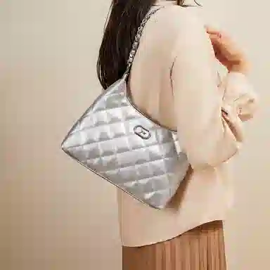 红蜻蜓 高级感小香风时尚菱格链条包 牛皮 单肩包 女款 多色