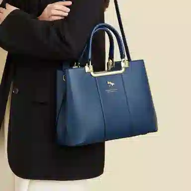 红蜻蜓 经典妈妈包复古简约设计通勤实用大容量拉链开合 牛皮 单肩包斜挎包手提包 常规 女款 米白色