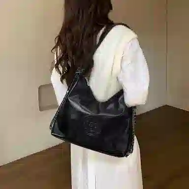 红蜻蜓 轻奢女包设计大容量双链条日常百搭通勤 聚氨酯合成革 双肩包单肩包手提包斜挎包 常规 女款 米白色/黑色/棕色