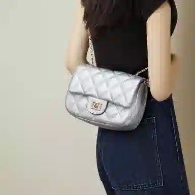 Red Dragonfly Quilted Leather Bag