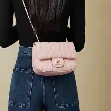 Red Dragonfly Quilted Leather Bag