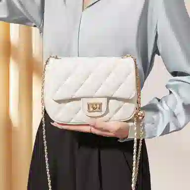 Red Dragonfly Quilted Leather Bag