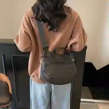 CAREELL Nylon Shoulder Bag Black