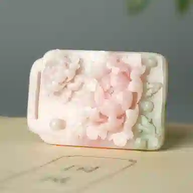 玉说 国风牡丹花芙蓉红花开富贵 独山玉 吊坠 男女同款情侣款