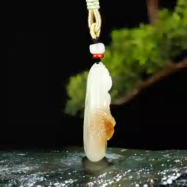 玉说 国潮观音御龙观自在菩萨 和田玉 项链 男款 白玉