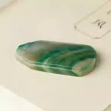 玉说 国潮无事牌天蓝绿白风景牌 独山玉 吊坠 男款