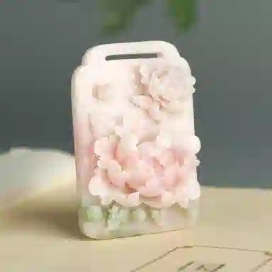 玉说 国风牡丹花芙蓉红花开富贵 独山玉 吊坠 男女同款情侣款