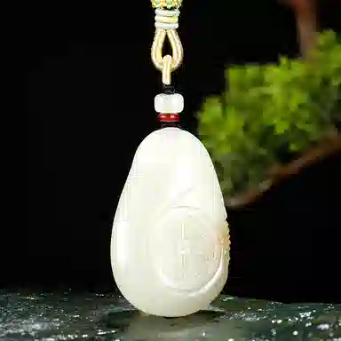 玉说 国潮观音御龙观自在菩萨 和田玉 项链 男款 白玉