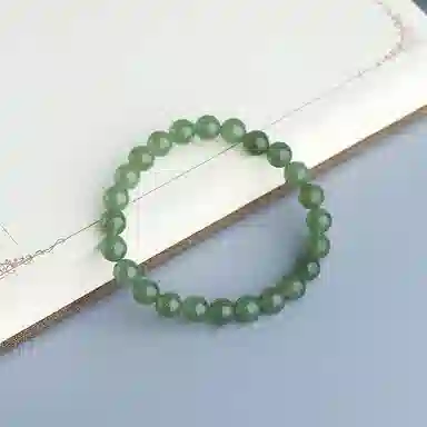 玉说 国风春意盎然冰油青 和田玉 手串 女款 青玉