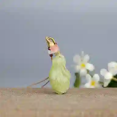 玉说 国风气质高贵典雅兰花花开富贵 和田玉 吊坠 女款 黄玉