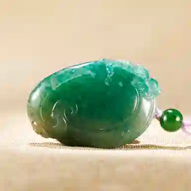 玉说 国潮白天蓝独玉弥勒佛 独山玉 项链 女款