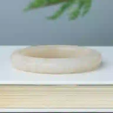 玉说 藕粉玉熟糯粉色 如意蝴蝶平安 和田玉 手镯 女款 其他