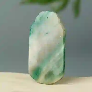 玉说 国潮无事牌天蓝绿白风景牌 独山玉 吊坠 男款