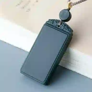 玉说 国风祥云纹饰 平安是真 无事既福 和田玉 吊坠 男女同款情侣款 青玉