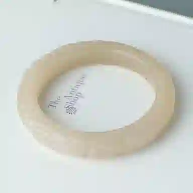 玉说 藕粉玉熟糯粉色 如意蝴蝶平安 和田玉 手镯 女款 其他