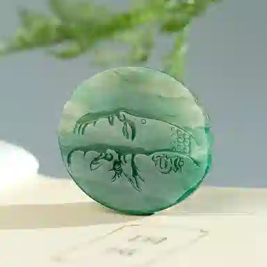 玉说 国潮大肚佛天蓝满绿大佛公 独山玉 吊坠 男女同款情侣款