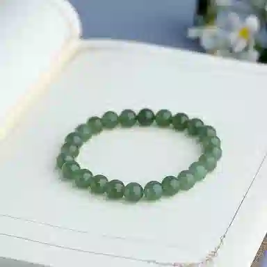 玉说 国风春意盎然冰油青 和田玉 手串 女款 青玉