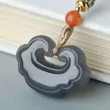 玉说 平安如意锁 和田玉 和田玉吊坠 女款 青白玉