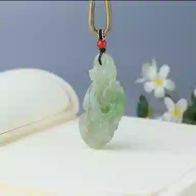 玉说 国风亮丽吸睛气质如意 和田玉 吊坠 男女同款情侣款 翠青玉