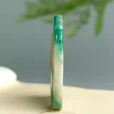 玉说 国潮无事牌天蓝绿白风景牌 独山玉 吊坠 男款