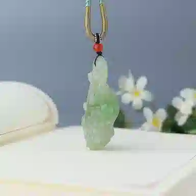 玉说 国风亮丽吸睛气质如意 和田玉 吊坠 男女同款情侣款 翠青玉