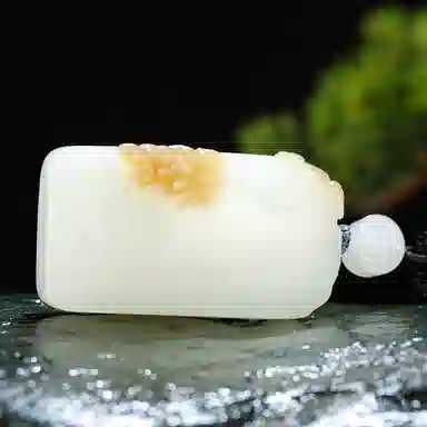 玉说 松鼠葡萄代代有福平安牌款 和田玉 吊坠 男女同款情侣款 白玉