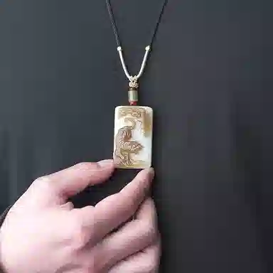 玉说 国潮 威震山河 虎 和田玉 吊坠 男款 白玉