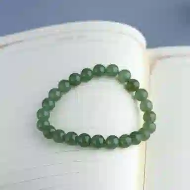 玉说 国风春意盎然冰油青 和田玉 手串 女款 青玉