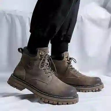 猪皮 加绒保暖舒适潮流百搭户外美式高街风格 马丁靴 男款