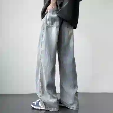 ALORGEEK Wide Leg Denim Pants