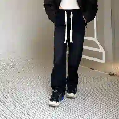 ALORGEEK Wide Leg Denim Pants