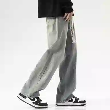 ALORGEEK Wide Leg Denim Pants