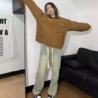 ALORGEEK Wide Leg Denim Pants