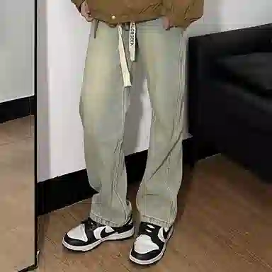 ALORGEEK Wide Leg Denim Pants