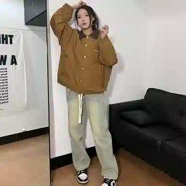 ALORGEEK Wide Leg Denim Pants