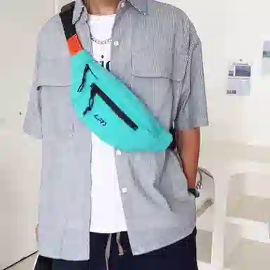 巴朗熊 潮流简约轻便 尼龙 胸包 男女同款情侣款 多色