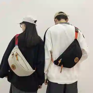 巴朗熊 简约小众百搭 尼龙 腰包 常规 男女同款情侣款 多色