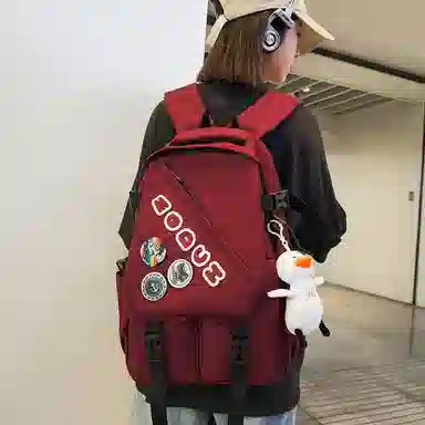 巴朗熊  初中生大容量韩版高中大学生 背包双肩包 尼龙 男女同款情侣款 多色