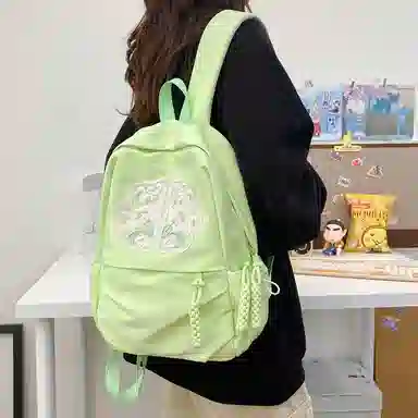 巴朗熊 国风新中式刺绣设计 尼龙 双肩包 男女同款情侣款 多色